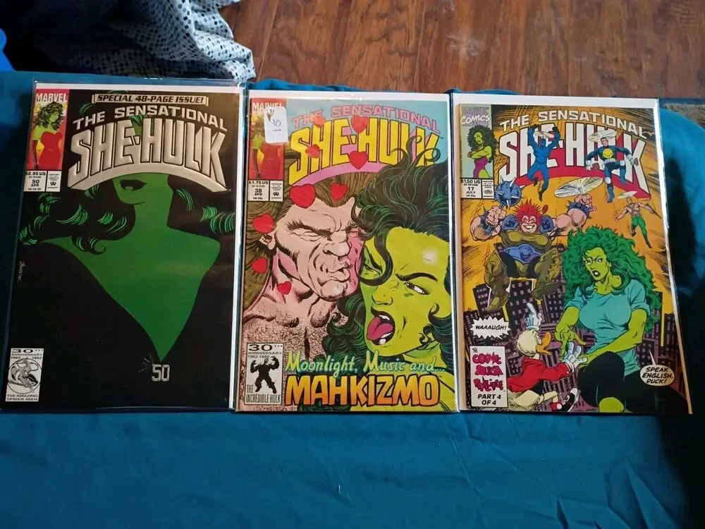 The Sensational She-Hulk Lot Of 3 #17,38,50 Marvel Comics VF To NM Foil Kiss